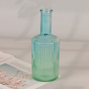 Hot Selling Gradient Color Glass Flower Vase for Home Decoration
