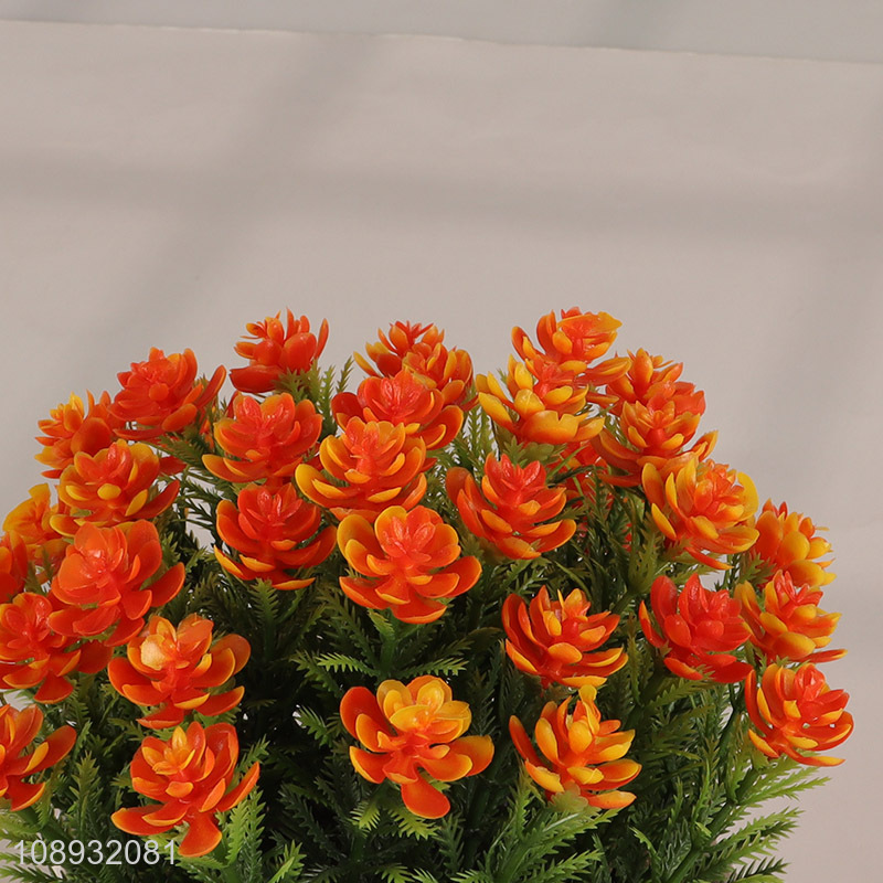 Factory Price Small Artificial Flowers Lifelike Faux Flowers In Pot