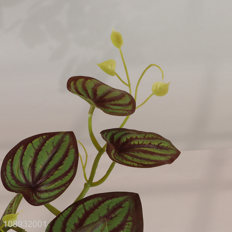 Hot Sale 30 Leaves Artificial Potted Plant for Home Office Decor