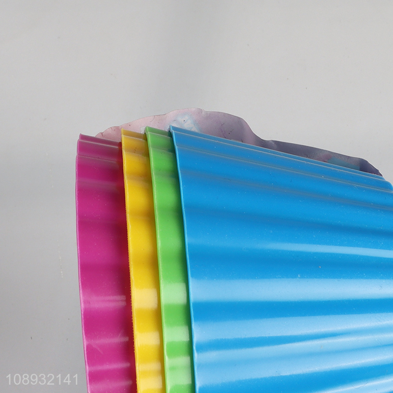 Wholesale 8PCS Colorful Plastic Dessert Ice Cream Bowls and Spoons Set