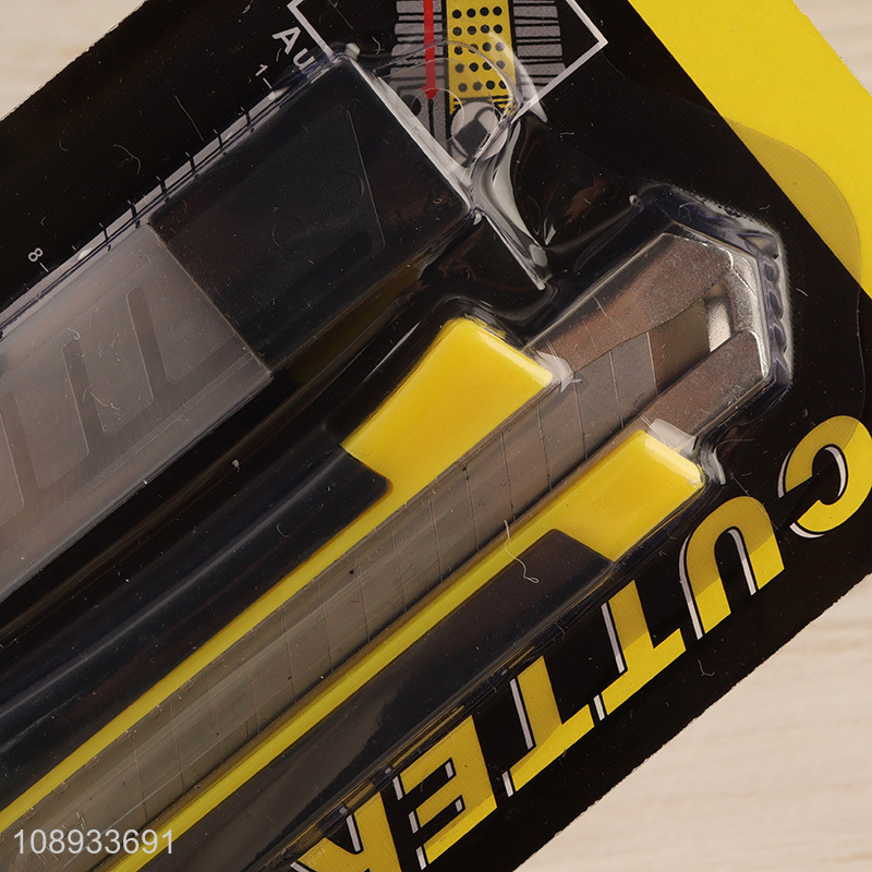 China supplier professional retractable 18mm utility knife set