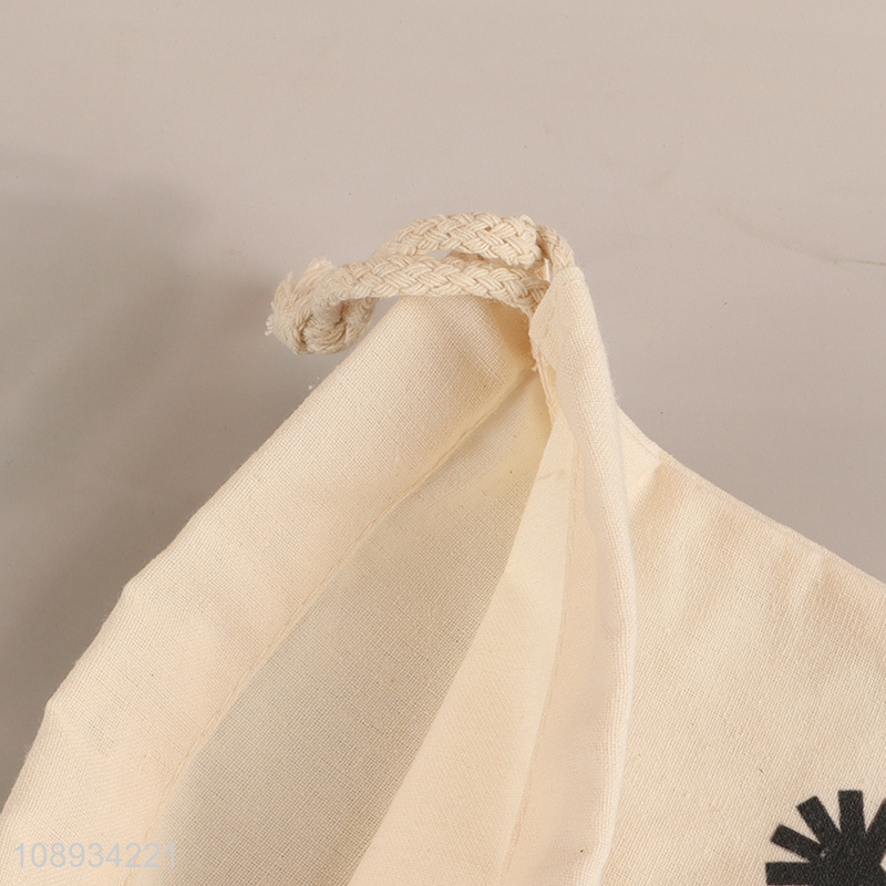 Factory Price Durable Canvas Drawstring Bags Custom Logo Shopping Bags