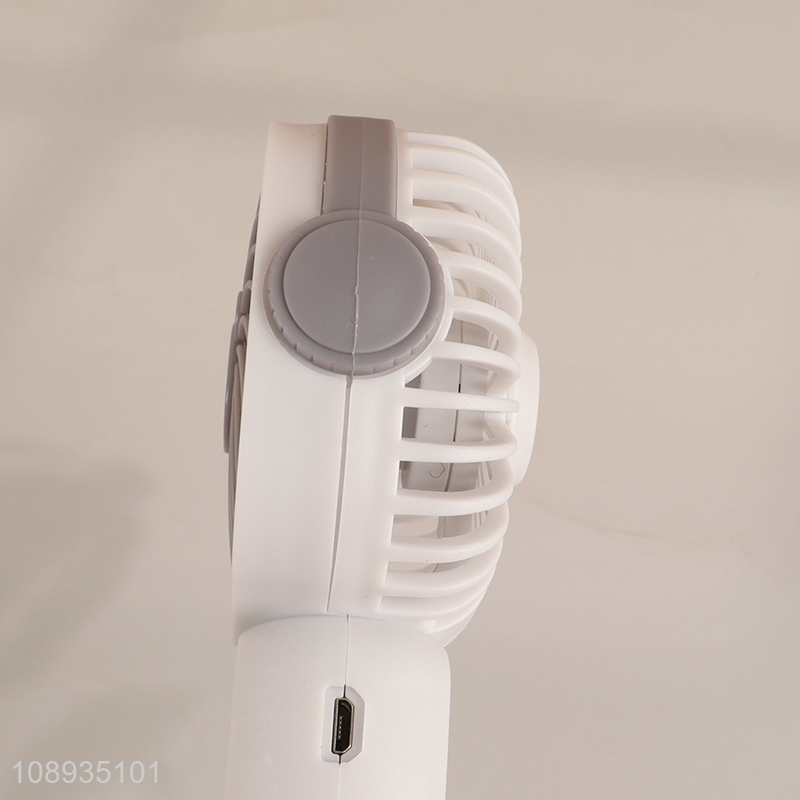 Wholesale Mini USB Rechargeable Handheld Fan with Phone Stand for Outdoor