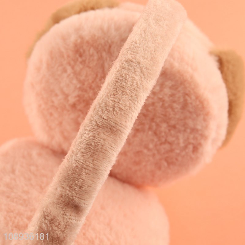 Factory price cute puppy girls winter warm earmuffs for sale