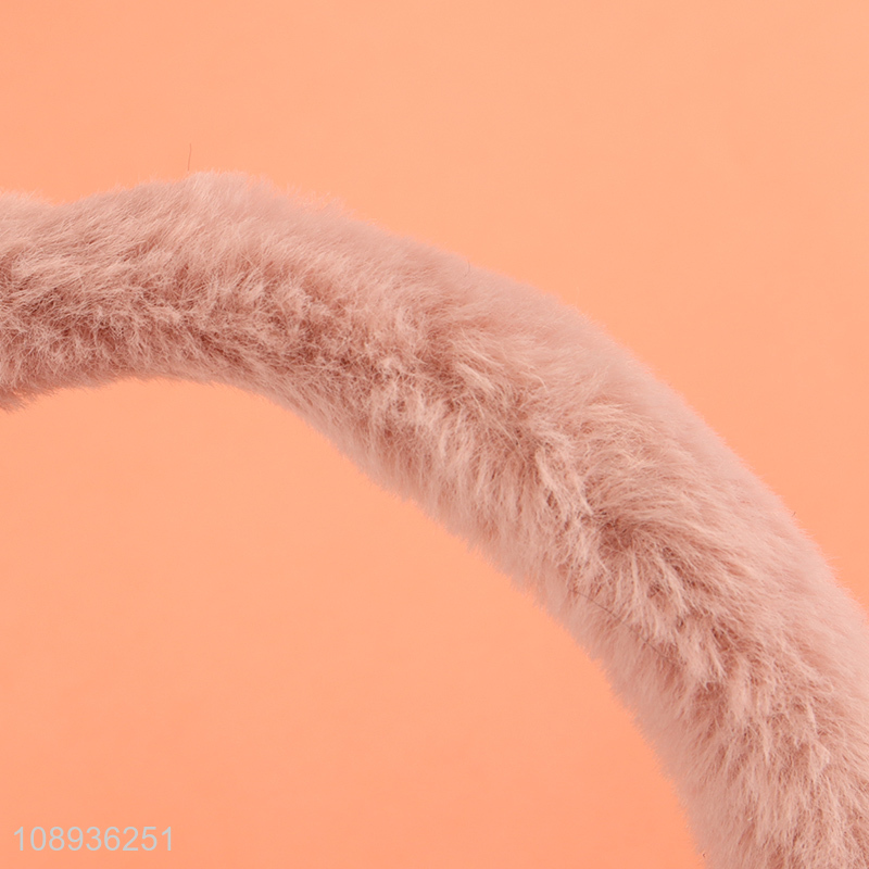 Best selling cartoon animal pink girls warm earmuffs