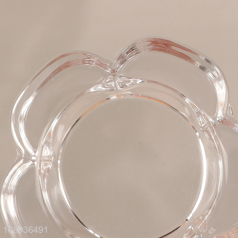 Wholesale Flower Shape Glass Candle Holder Decorative Tea Light Holder