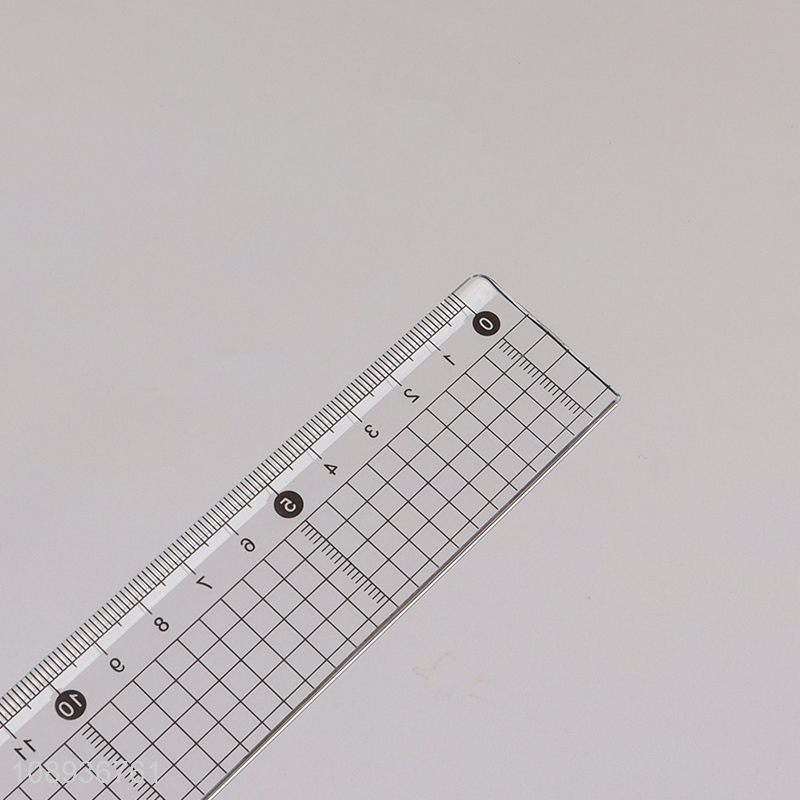 New Arrival Clear Plastic Straight Ruler for Home Office School