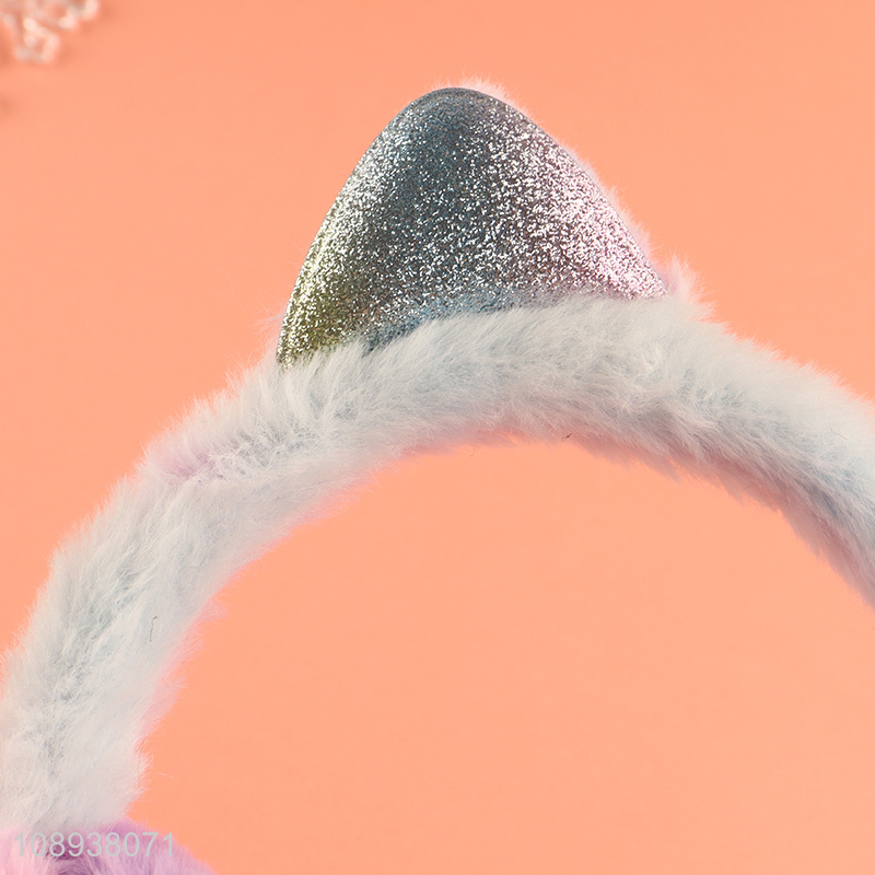 Low price cat ear plush winter warm girls earmuffs