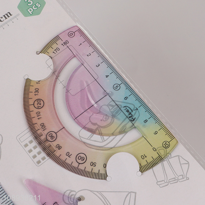 Online Wholesale 3 Pieces Geometric Ruler Set School Office Supplies