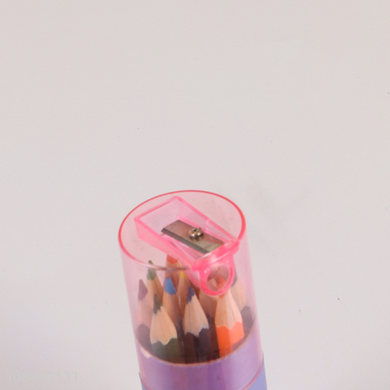 Hot Selling 12 Colors Pre-sharpened Wooden Colored Pencils Kids Art Supplies