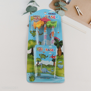 Most popular 3pcs school students pencils with eraser