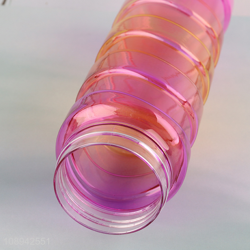 Factory Price 700ml Plastic Sports Water Bottle with Flip Straw & Handle