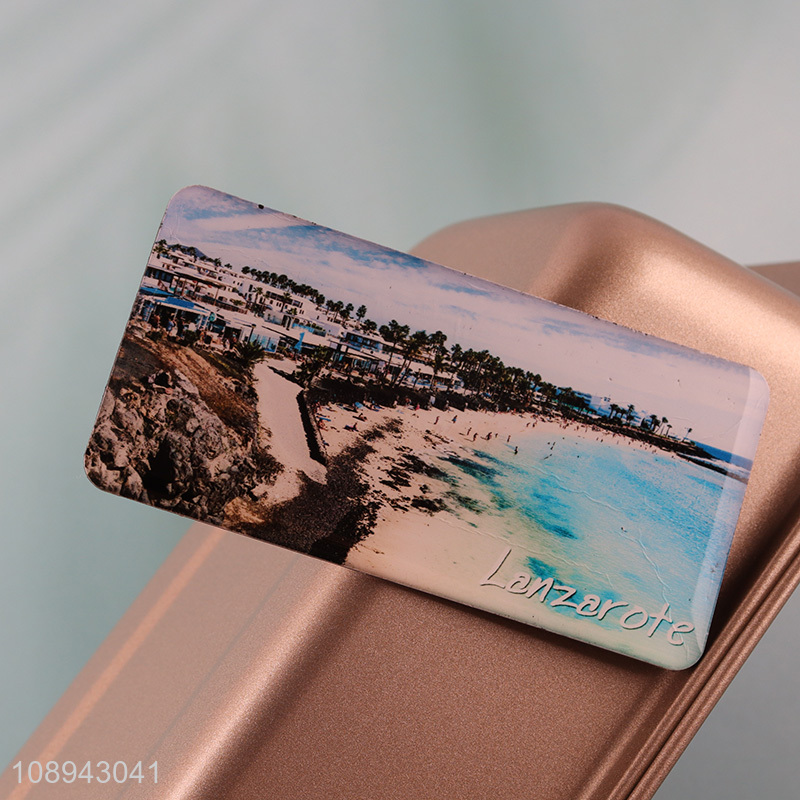 Good quality rectangle decorative souvenir epoxy fridge magnet