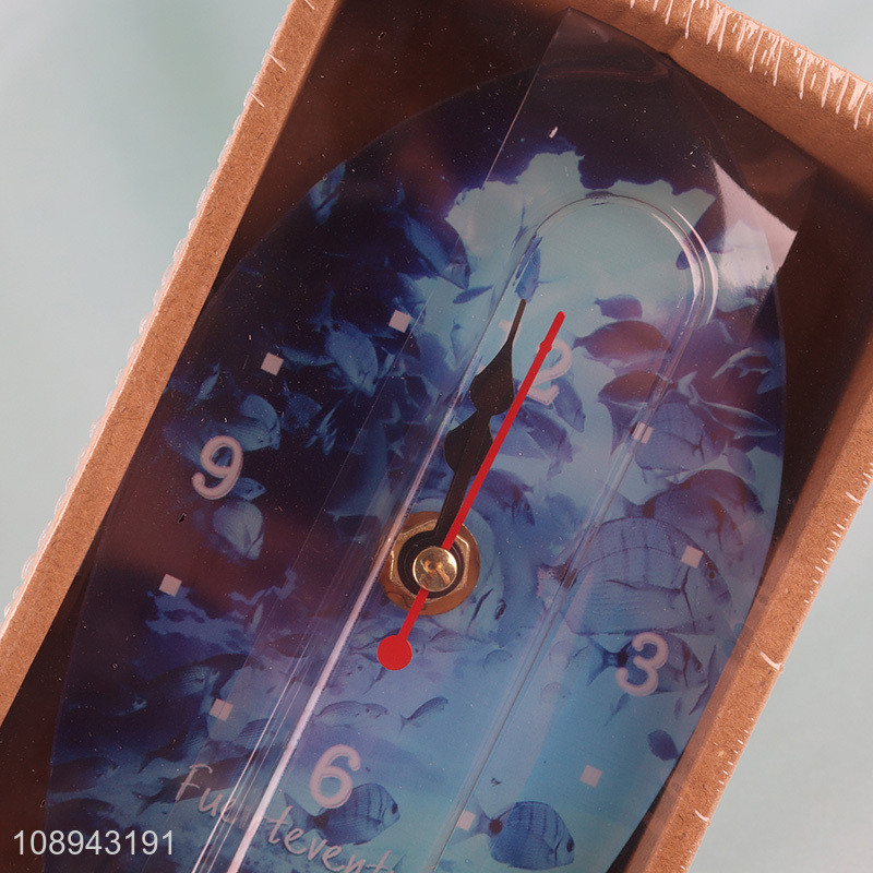 Popular products bedroom decoration glass retro table clock