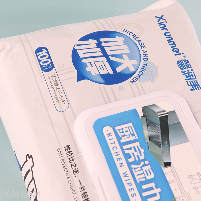 Factory Price 100PCS Non-Woven Kitchen Wipes Surface Cleaning Wipes