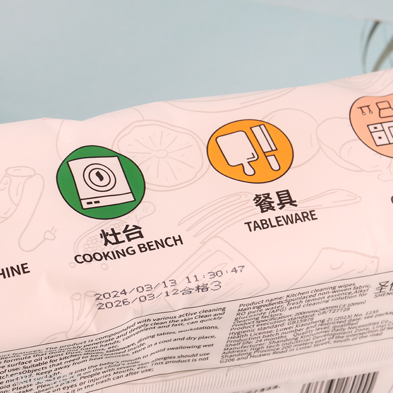 New Product 80PCS Multipurpose Non-Woven Kitchen Wipes with Lemon Scent