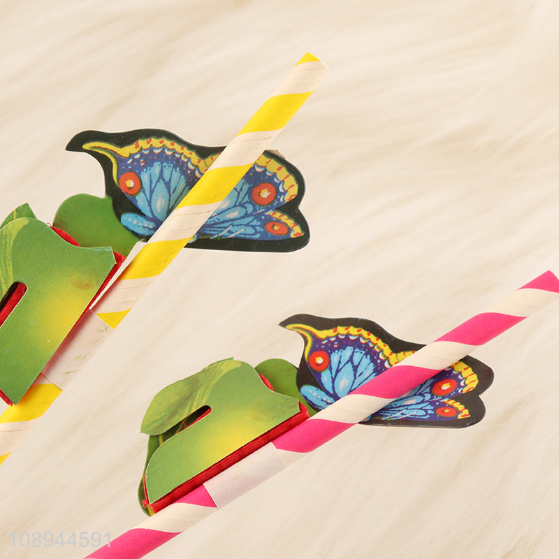 China Imports 4PCS Paper Drinking Straws Butterfly Honeycomb Straws