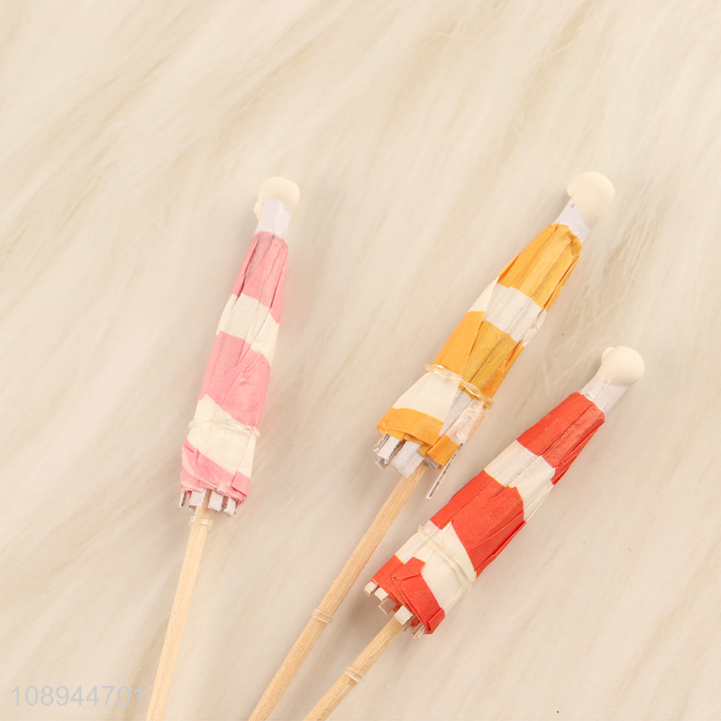 High Quality 12PCS Umbrella Cupcake Toppers Appetizer Picks