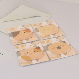 Low price cartoon cat shape students post-it notes <em>sticky</em> <em>note</em>