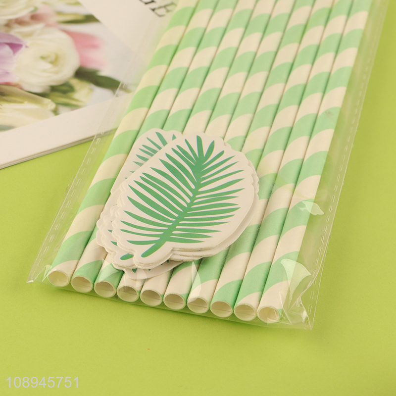 High Quality Leaft Paper Drinking Straws for Juice Milkshake