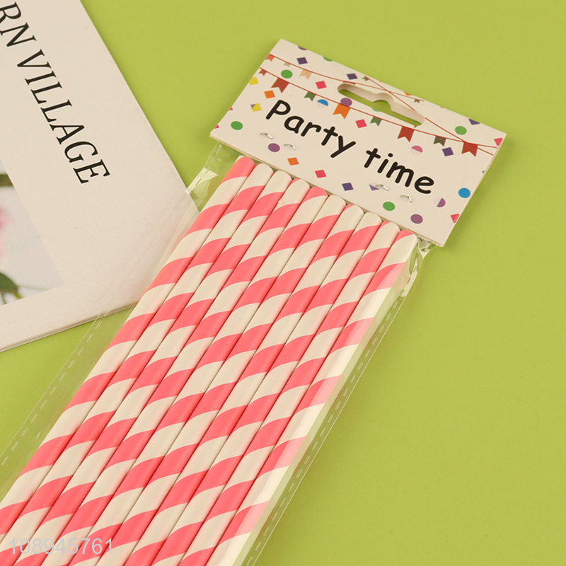 Hot Sale Disposable Strawberry Paper Drinking Straws for Juice