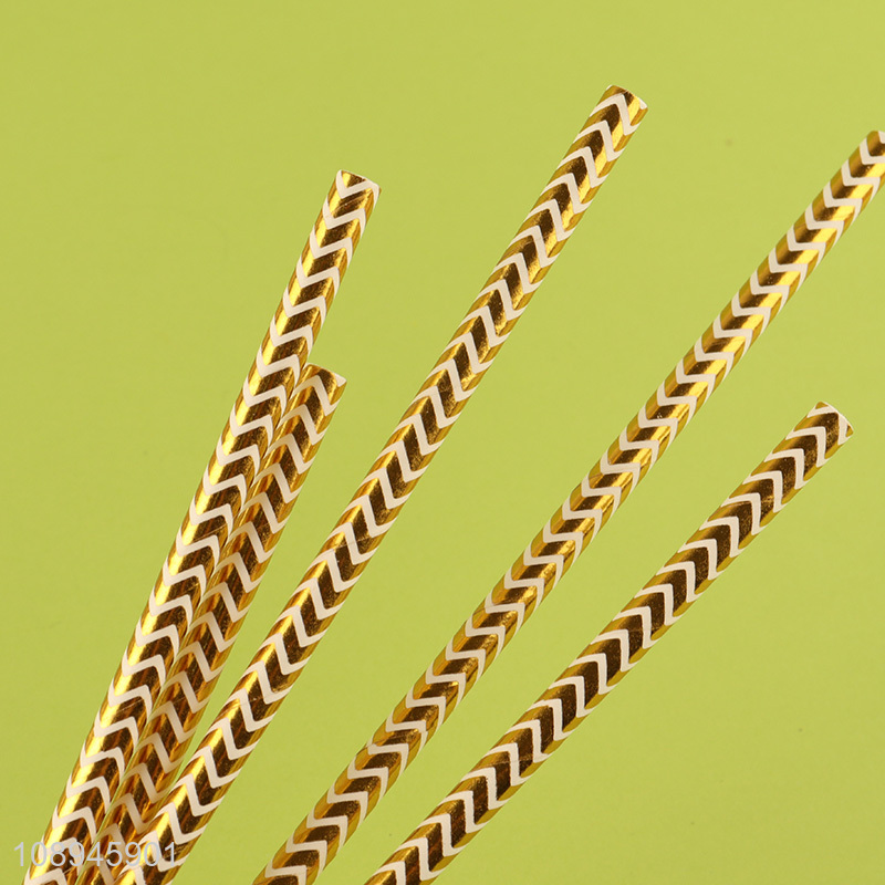 China Imports Gold Disposable Straws Paper Drinking Straws