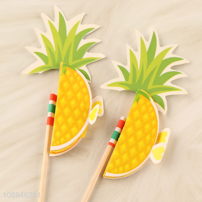 Factory Price Pineapple Cocktail Picks Hawaiian Party Picks