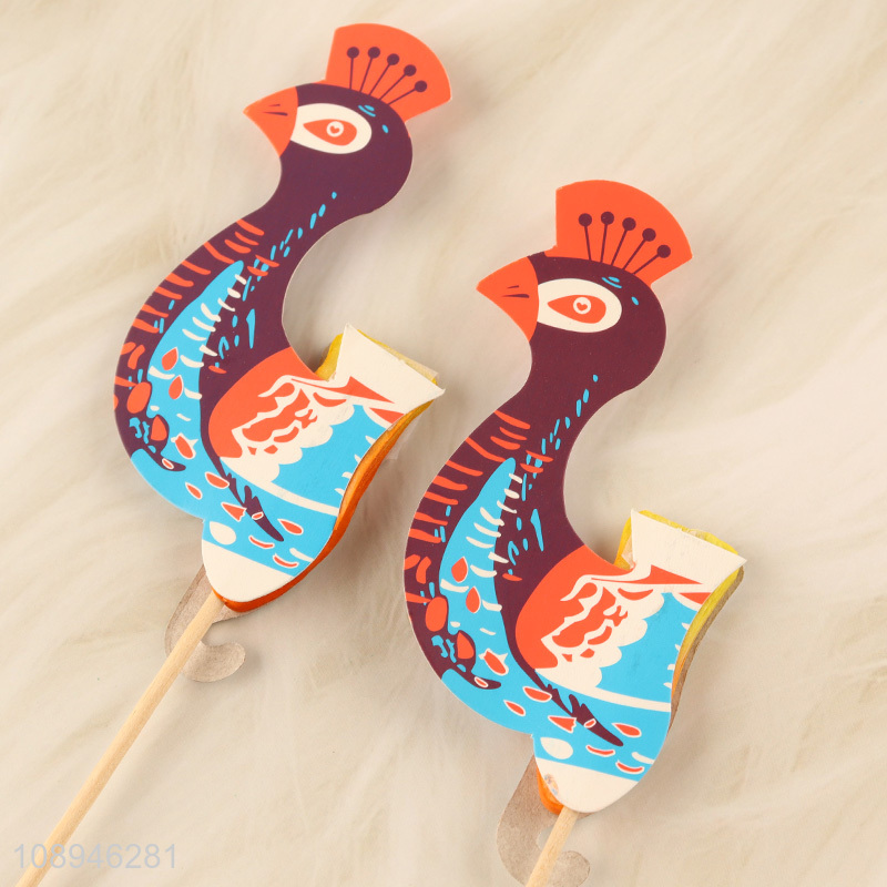 High Quality Peacock Cupcake Sticks Appetizer Drinks Picks