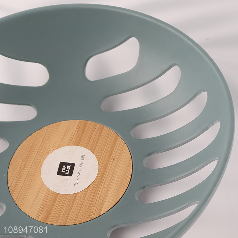 Online Wholesale 3 Colors Hollowed-Out Melamine Vegetable Fruit Plate