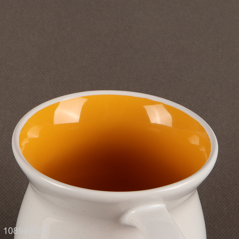 Good quality ceramic water cup drinking cup with handle