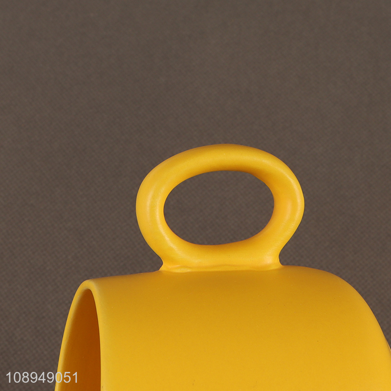 Top quality yellow ceramic water mug coffee cup with handle