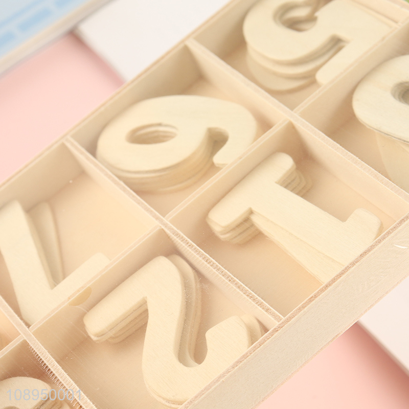 Wholesale Unfinished Wooden Numbers Educational Wooden Number Toy for Kids