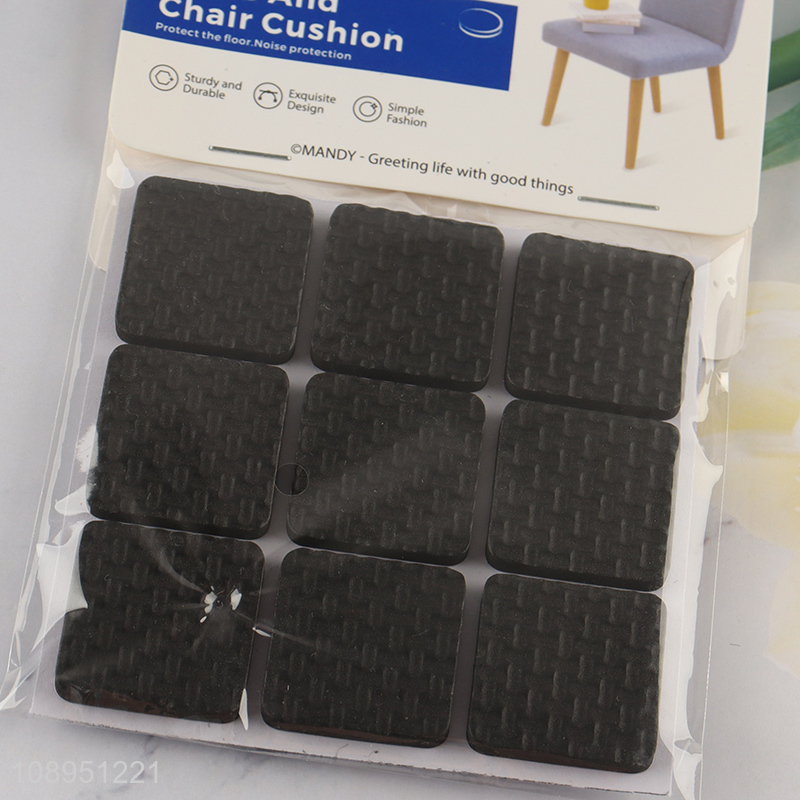 High Quality 9PCS 2.8X2.8CM Square EVA Furniture Pads Anti Scratch Chair Leg Pads