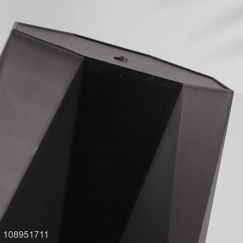 Wholesale Plastic Trash Can Bathroom Garbin Bin with Bamboo Pressure Ring