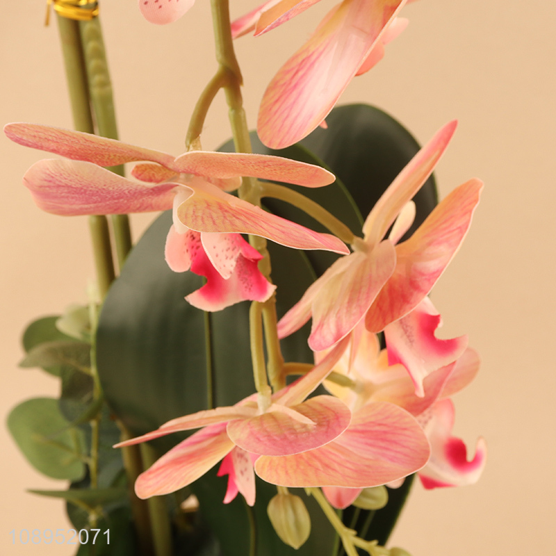 Hot Selling Fake Potted Plant Artitificial Orchid for Windowsill Decor