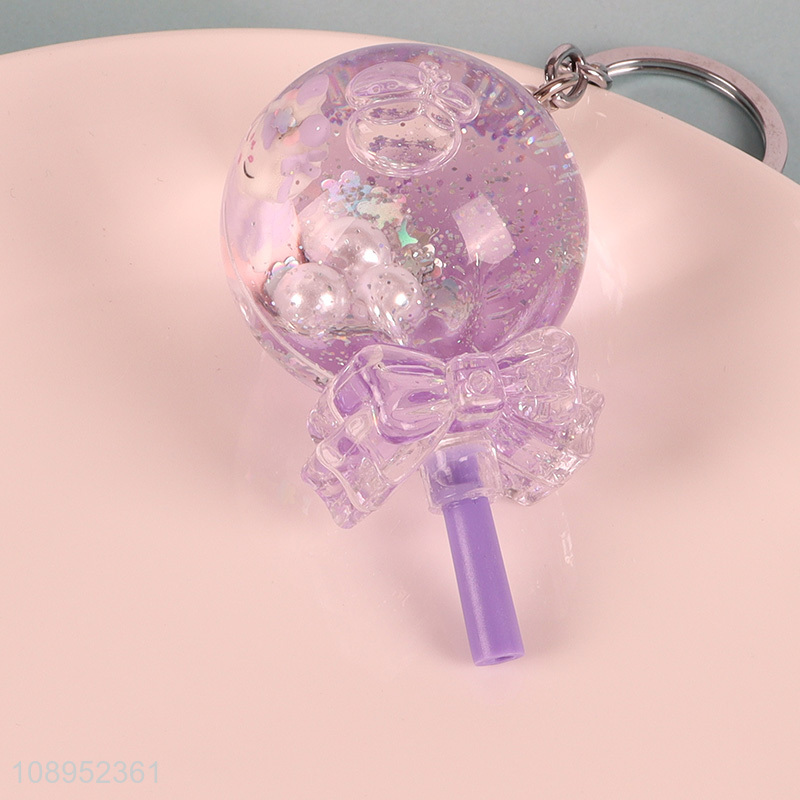 New product portable quicksand pendant decorative keychain
