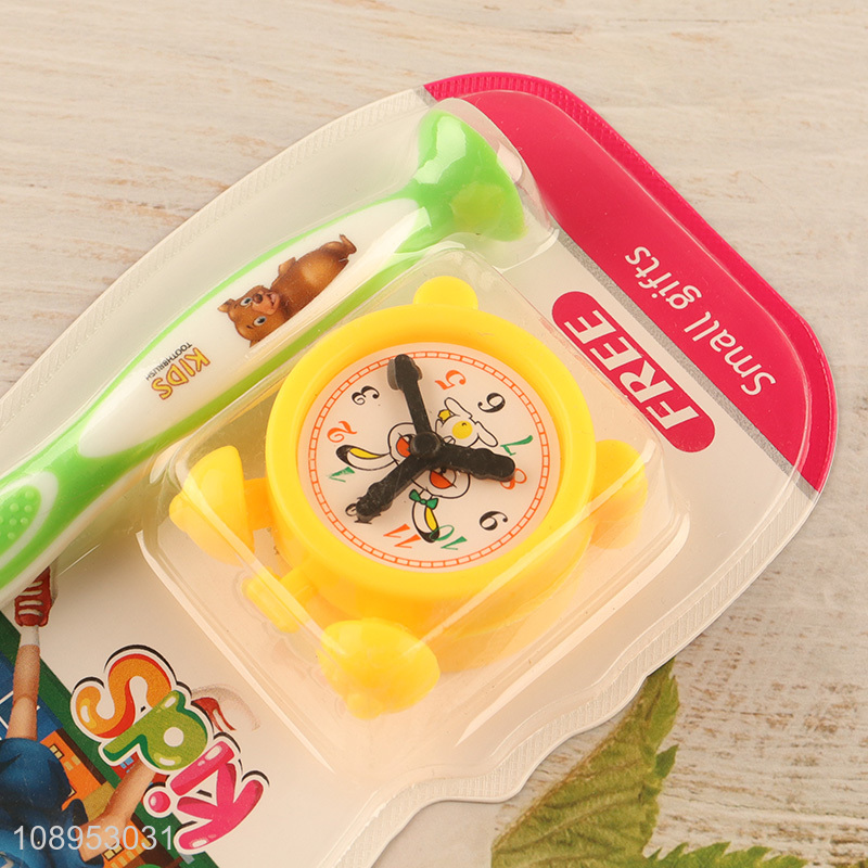 Online Wholesale Soft Bristles Kids Toothbrush with Toy Alarm Clock