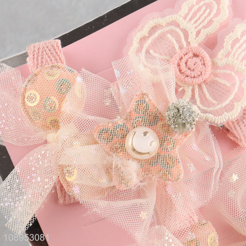 Good Quality 5PCS Non-Slip Cloth Hair Clips for Toddler Baby Girls