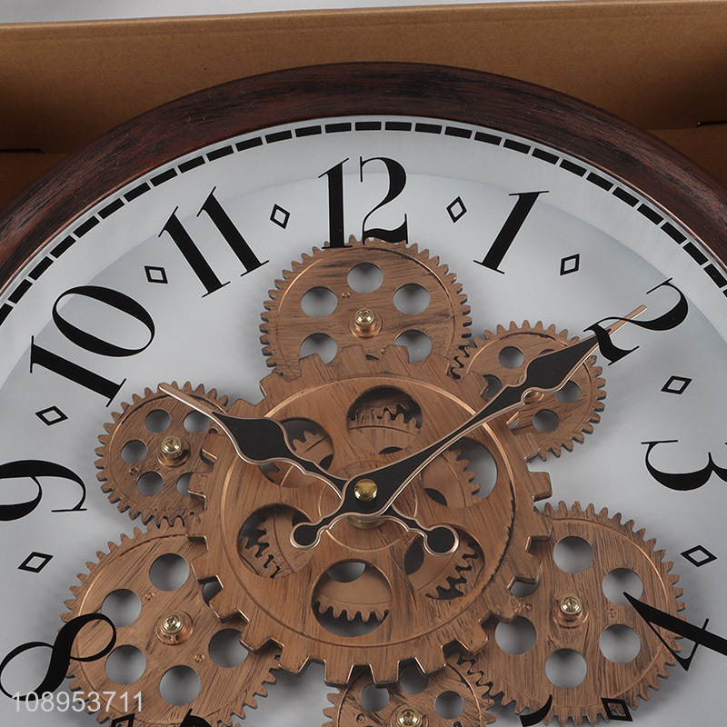 Yiwu market living room decor real moving gear wall clock