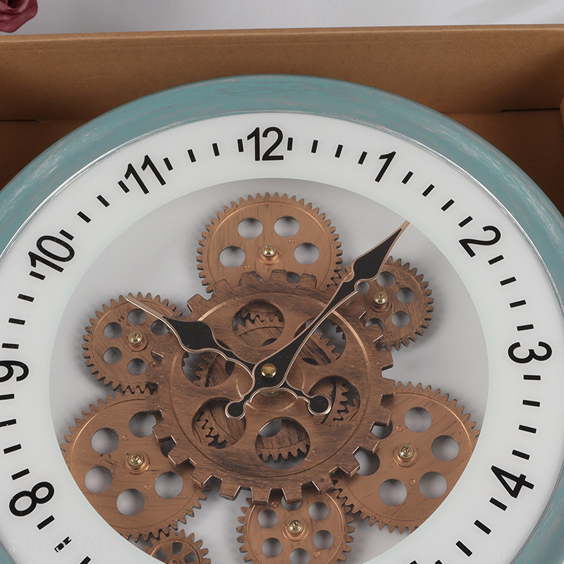 Top quality real moving gear wall clock for home decor