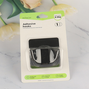 China Imports 1PC Metal Adhesive Wall Hook Heavy Duty Utility Hook