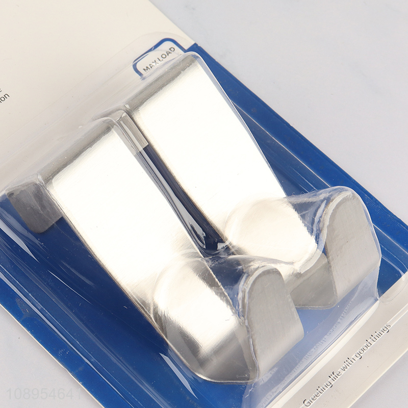 Good Quality 2PCS Stainless Steel Over The Drawer Hooks for Bathroom