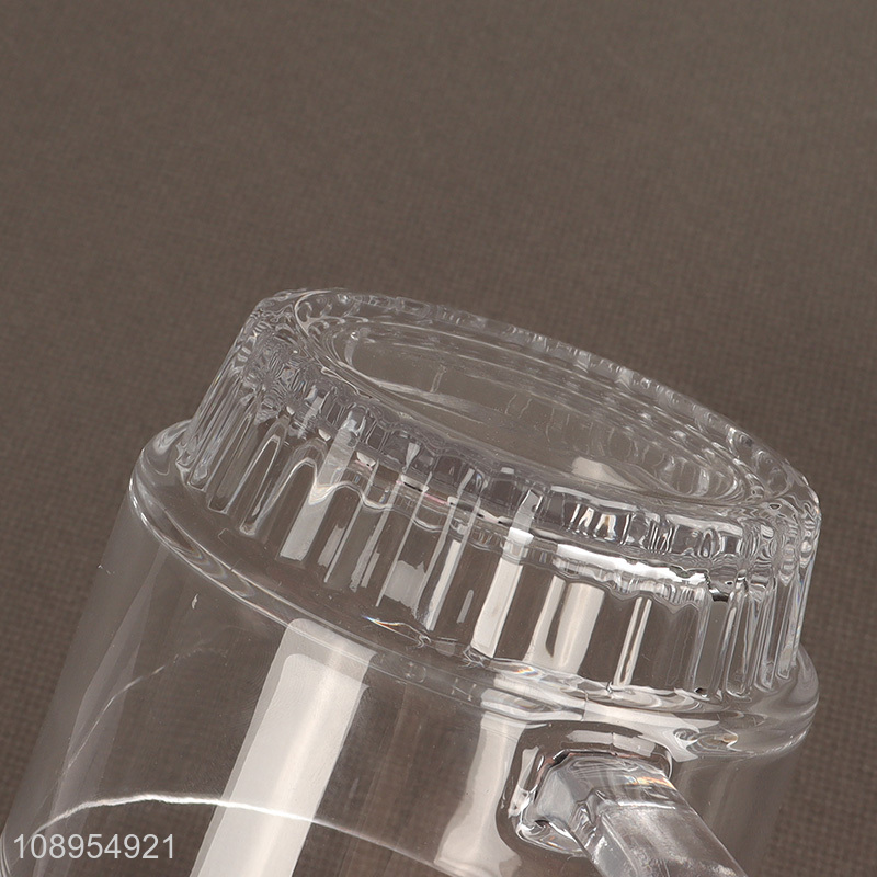China factory unbreakable glass water cup coffee cup with handle