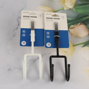 Hot Selling Metal Over The Drawer Hooks with 2 Hooks for Bathroom