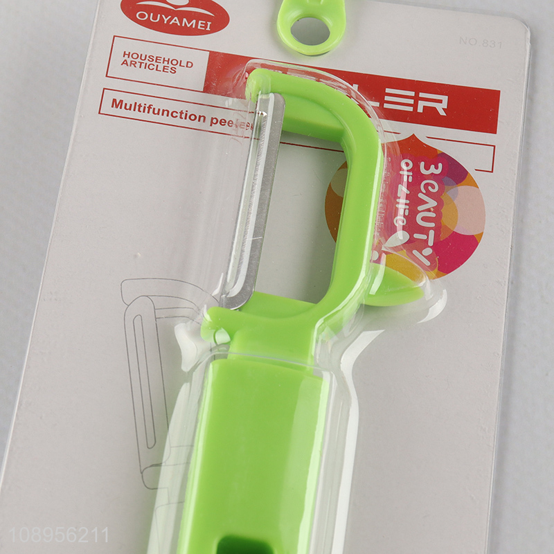 Wholesale 3-In-1 Stainless Steel Peeler Wine Corkscrew Beer Bottle Open