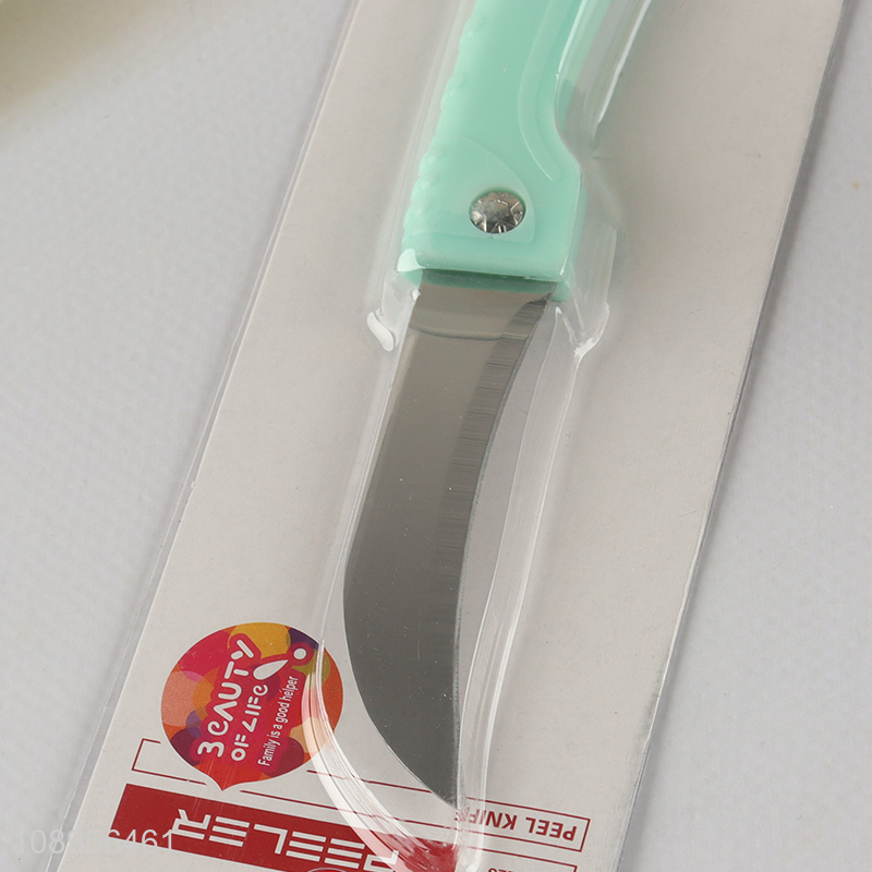 Factory Supply Folding Stainless Steel Paring Knife for Slicing