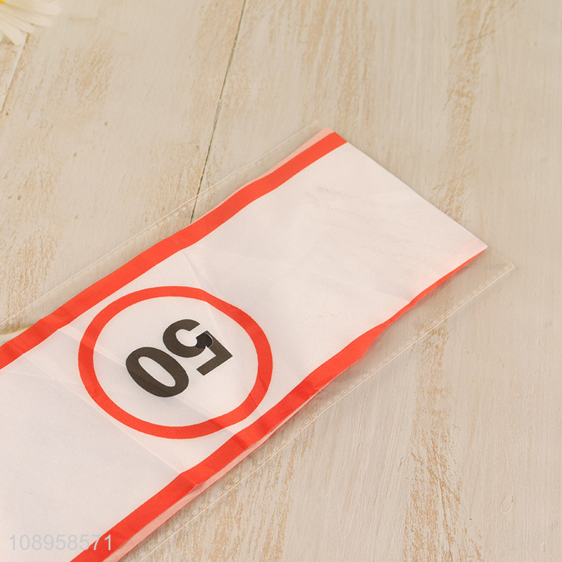 China Imports 15PCS 50-Year-Old Speed Limiter Birthday Party Sashes