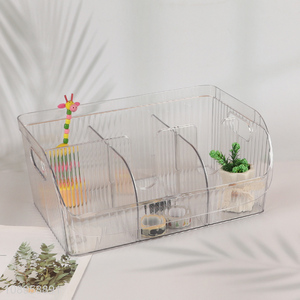 New arrival clear home office desktop storage box with handle