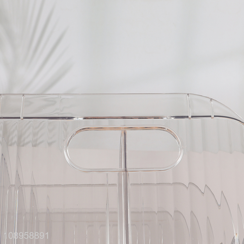 New arrival clear home office desktop storage box with handle
