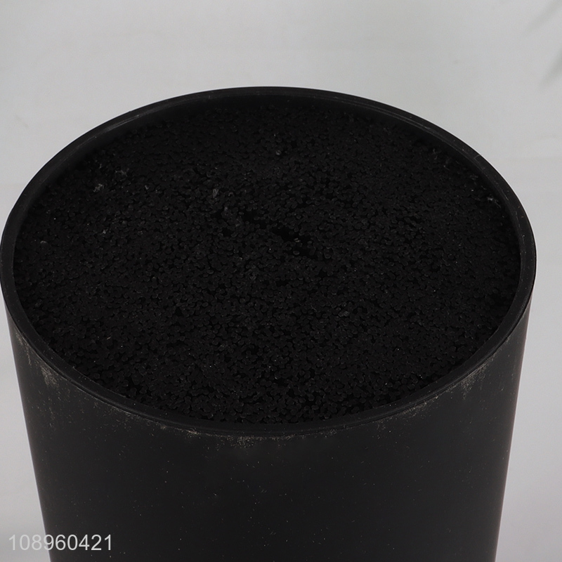 Good quality kitchen accessories black knife and knife block set